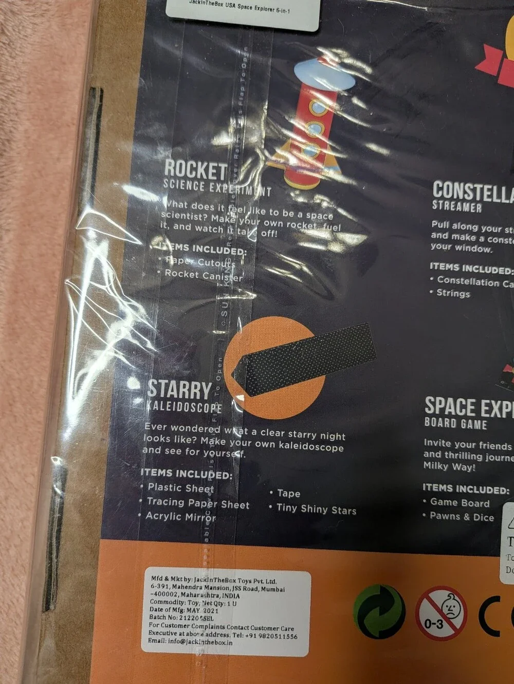 Space Explorer CRAFT KIT - Jack in The Box 6-in-1 New‎ Sealed Game DIY
